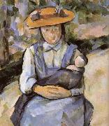 Paul Cezanne Fillette a la poupee china oil painting artist